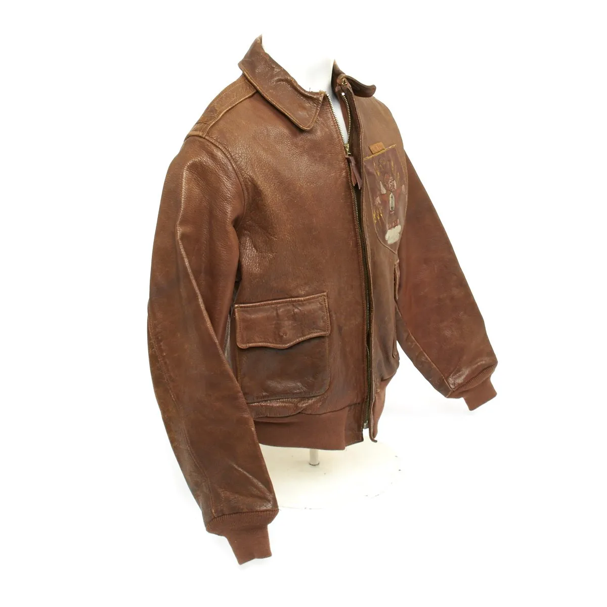 Original U.S. WWII B-24 Bomber RUM DUM Pilot Named A-2 Flight Jacket Grouping - 58 Missions