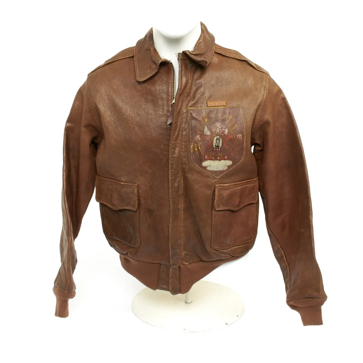 Original U.S. WWII B-24 Bomber RUM DUM Pilot Named A-2 Flight Jacket Grouping - 58 Missions