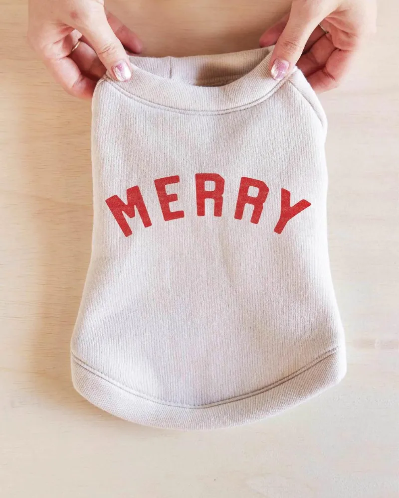 "Merry" Pet Sweatshirt (Made in the USA) (FINAL SALE)