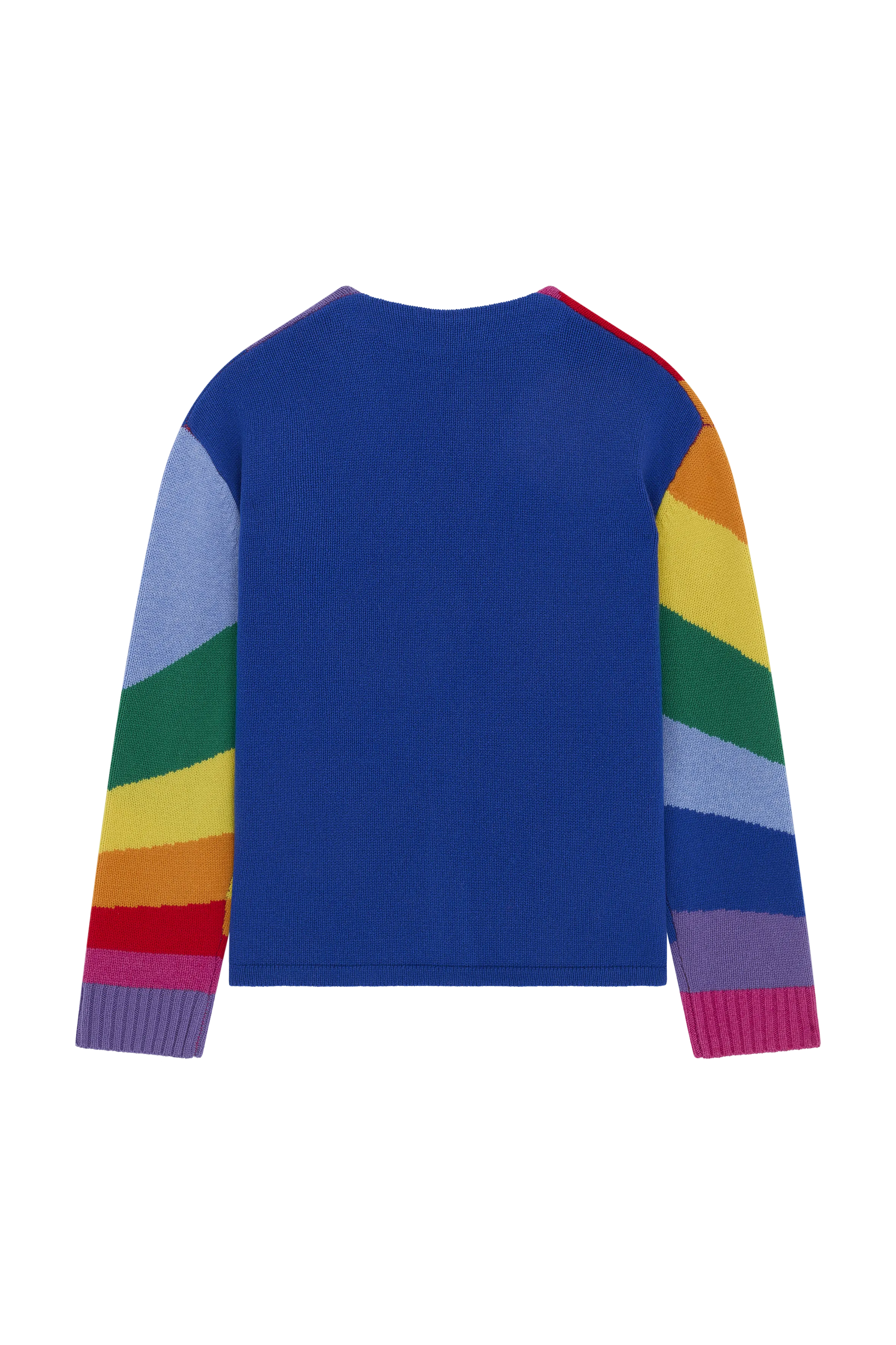 Rainbow Ray Hand Knit Cardigan With Embroidery