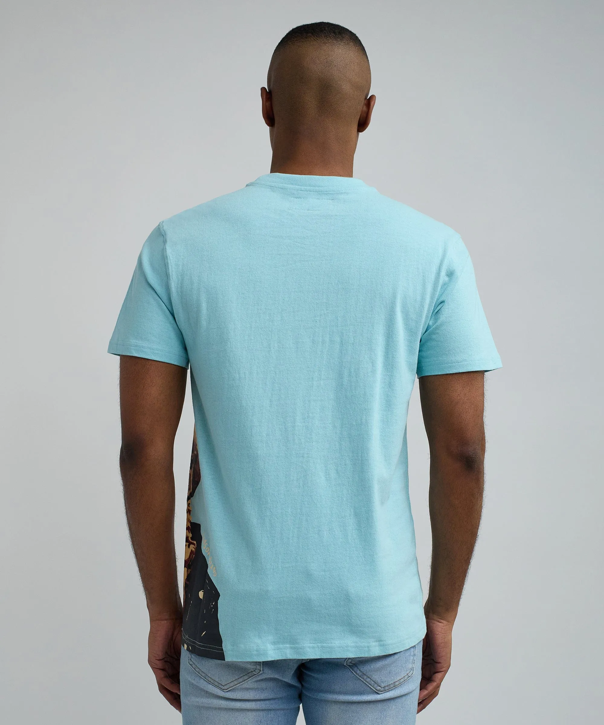 Respect Oversized Short Sleeve Tee - Light Blue