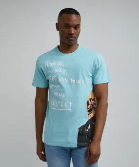 Respect Oversized Short Sleeve Tee - Light Blue