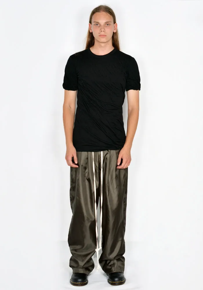 RICK OWENS MEN RU02C7256 UC 09 DOUBLE LAYERED T-SHIRT BLACK