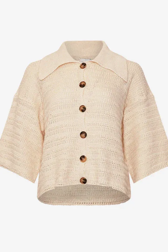 Shira Knit Cardigan in Ivory