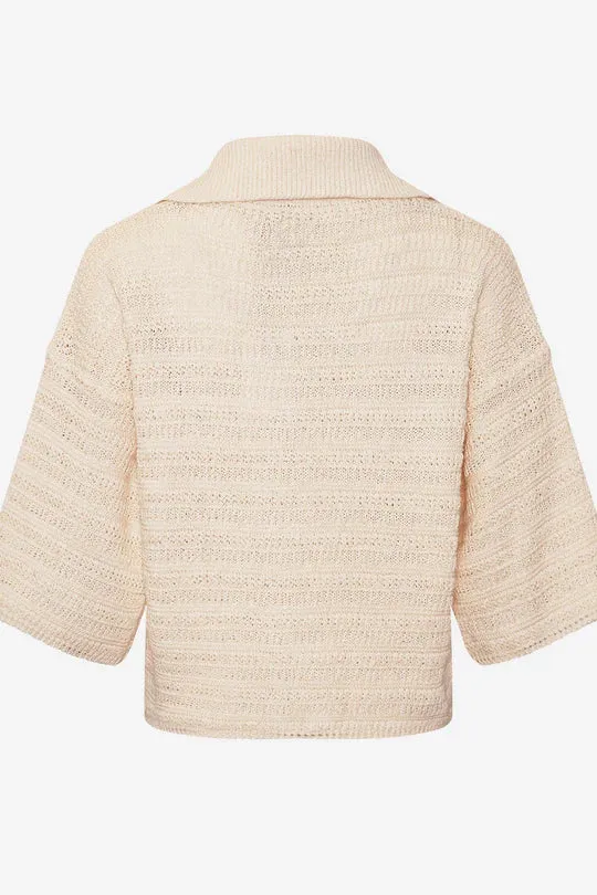 Shira Knit Cardigan in Ivory