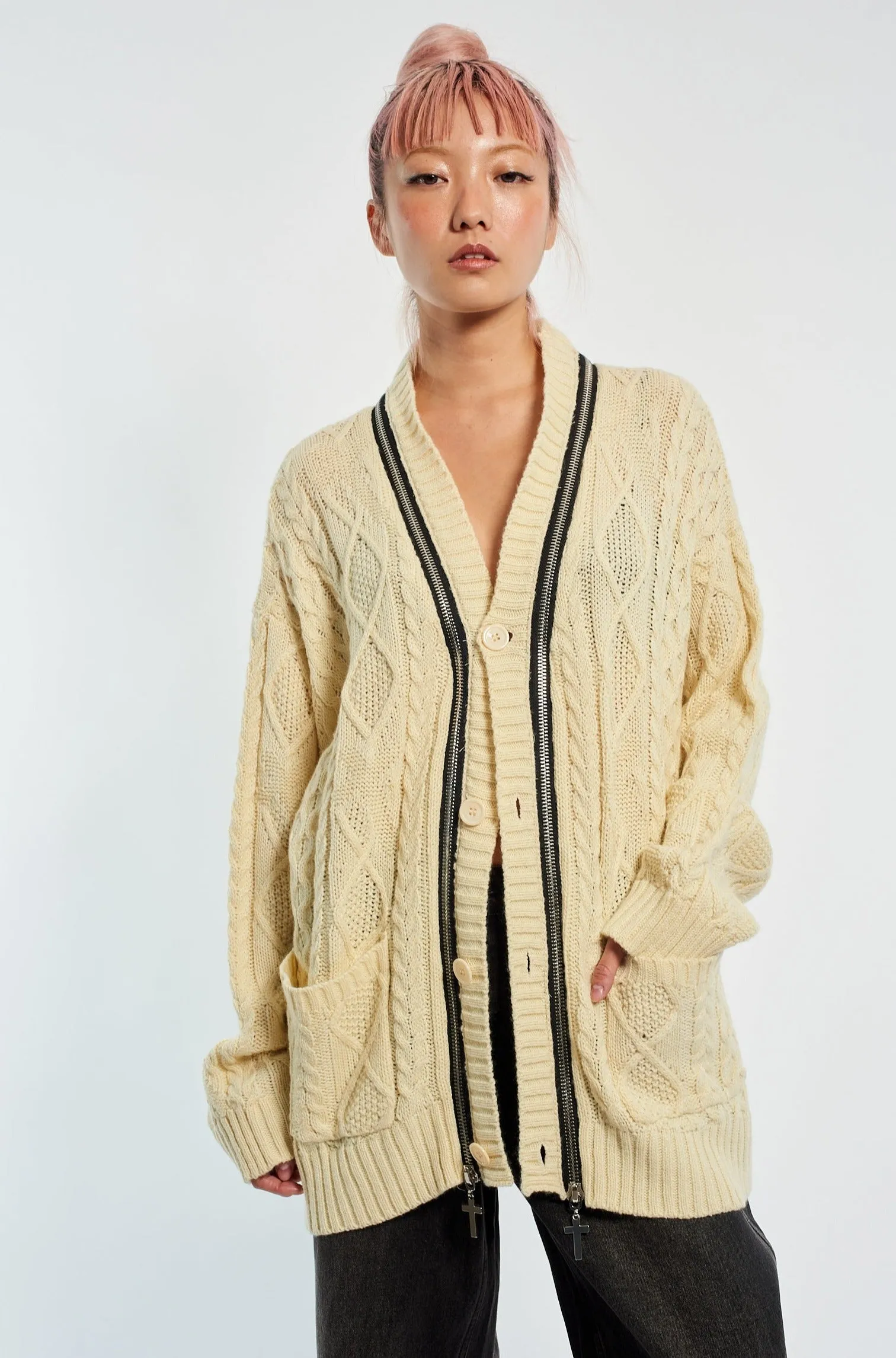 Simmer Cable Knit Cardigan