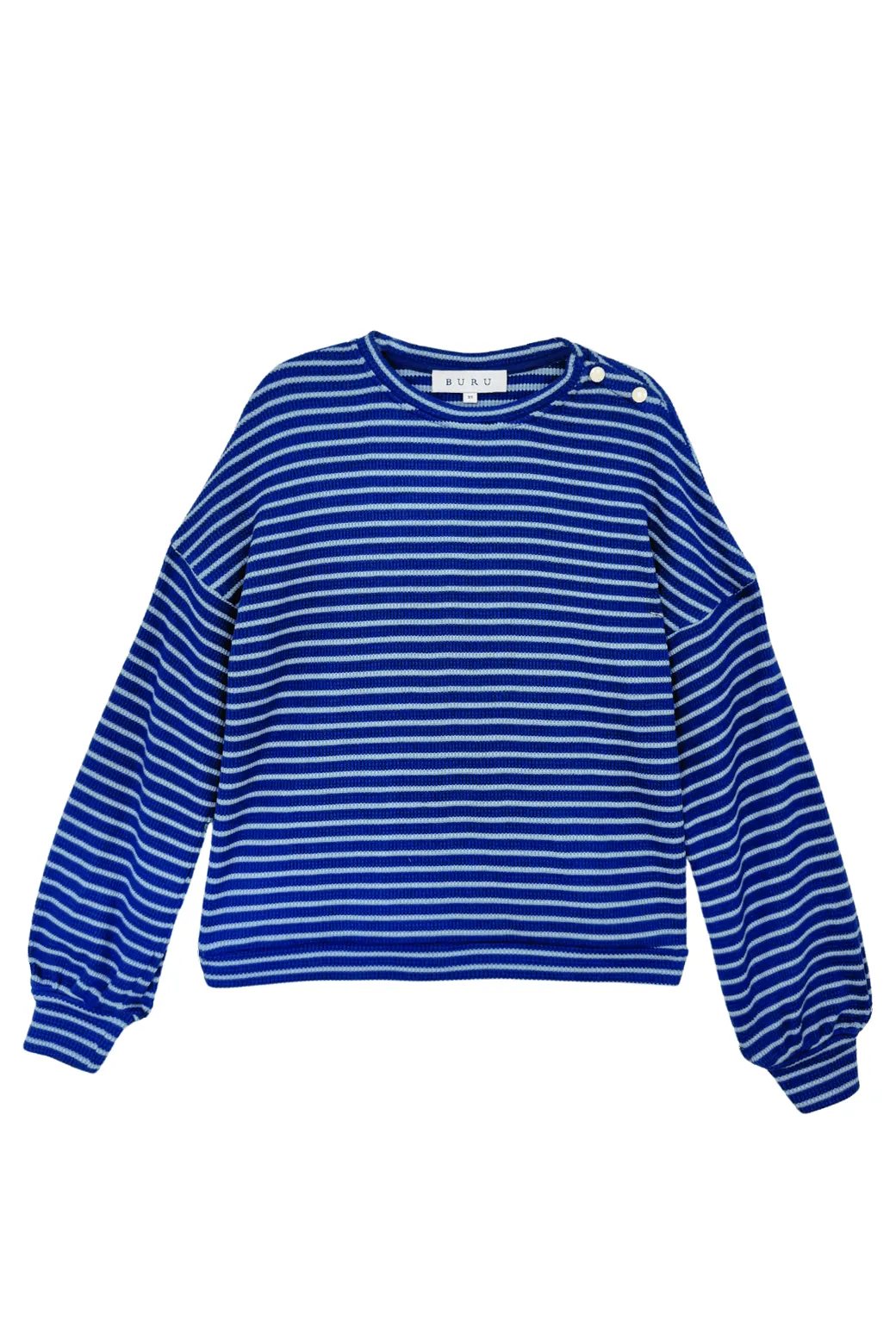 Snappy Pullover - Blue Waffle Knit