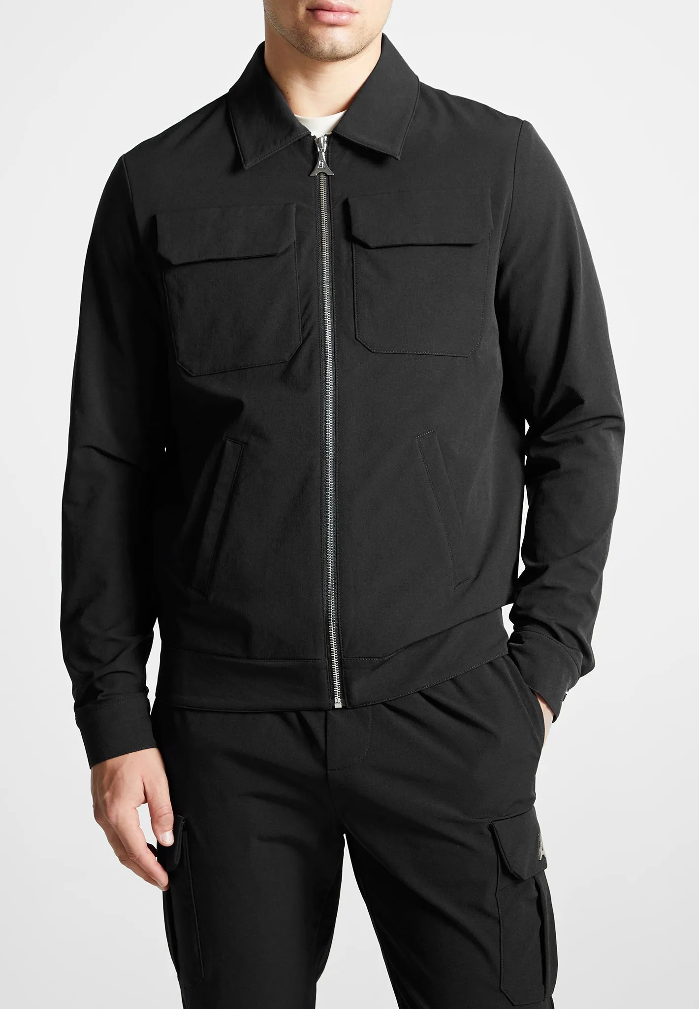 Technical Cargo Jacket - Black