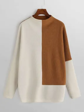 Two-tone Knit Sweater