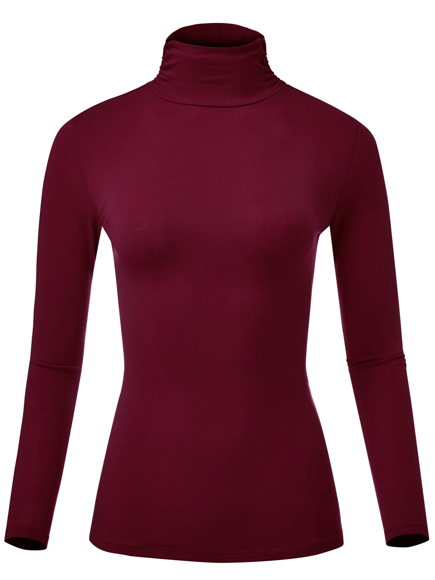 Women's Soft Long Sleeve Lightweight Turtleneck Top (FWT1129)