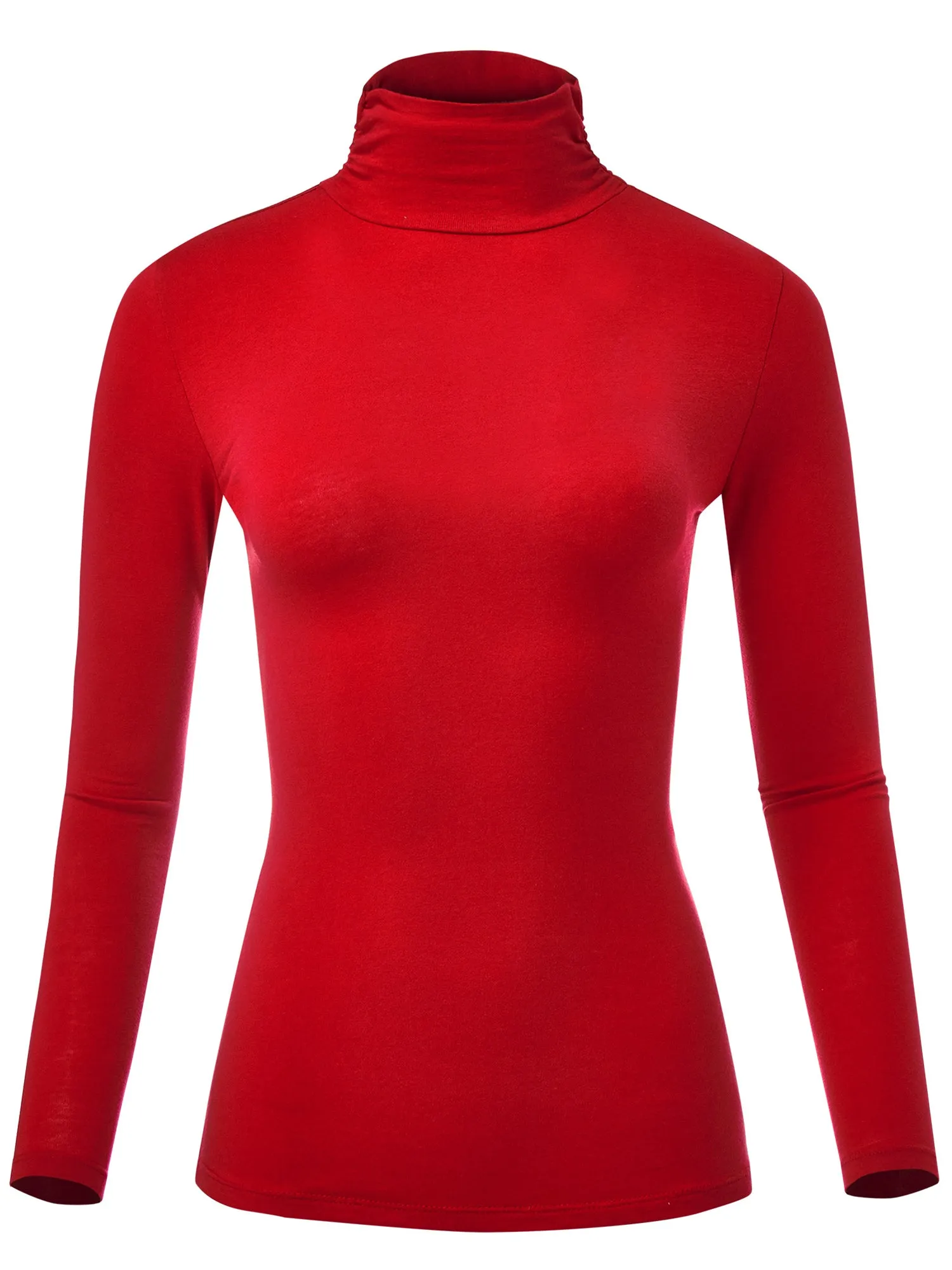 Women's Soft Long Sleeve Lightweight Turtleneck Top (FWT1129)