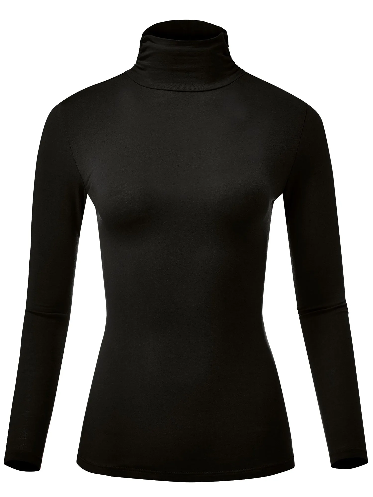 Women's Soft Long Sleeve Lightweight Turtleneck Top (FWT1129)