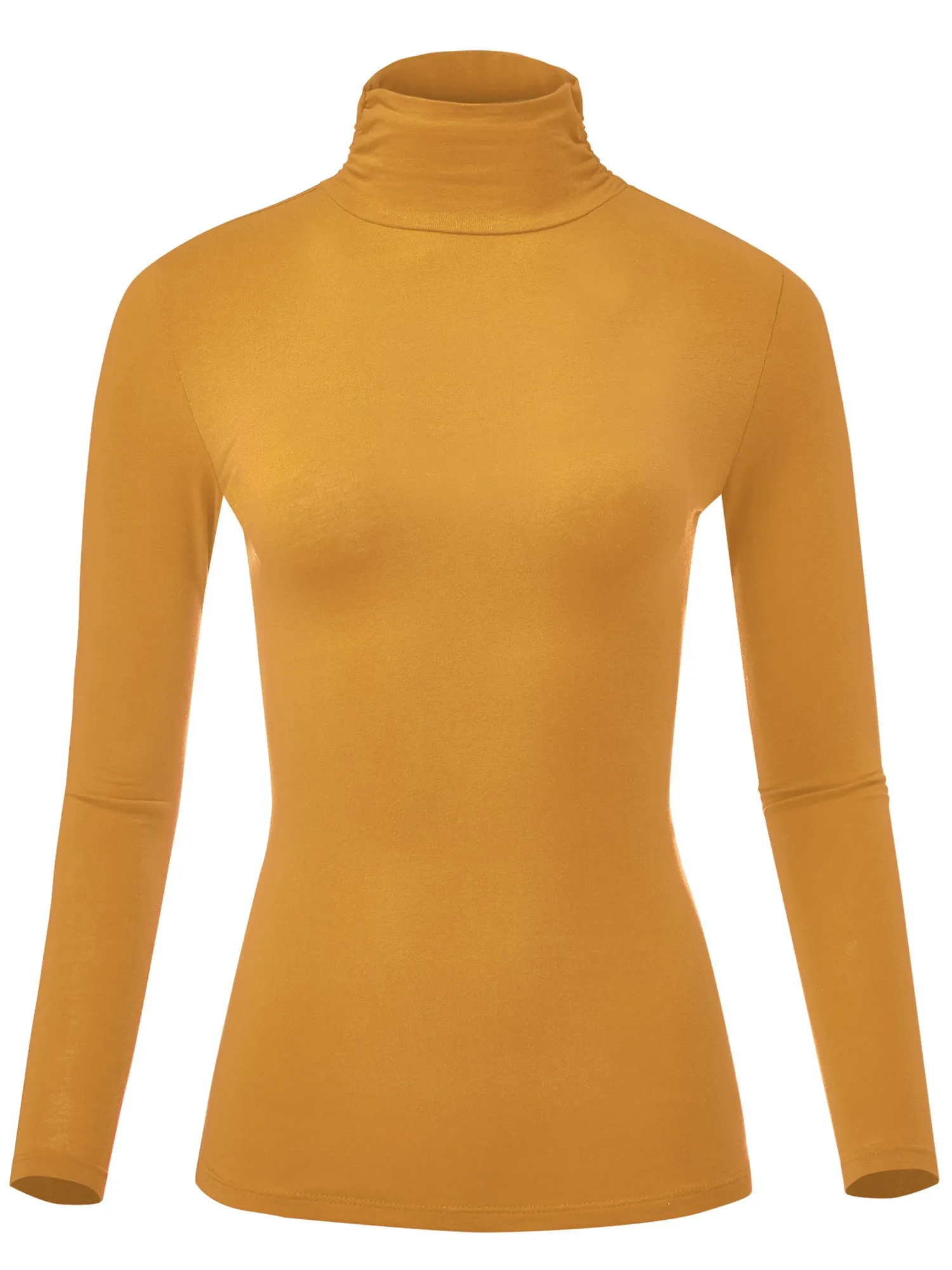 Women's Soft Long Sleeve Lightweight Turtleneck Top (FWT1129)