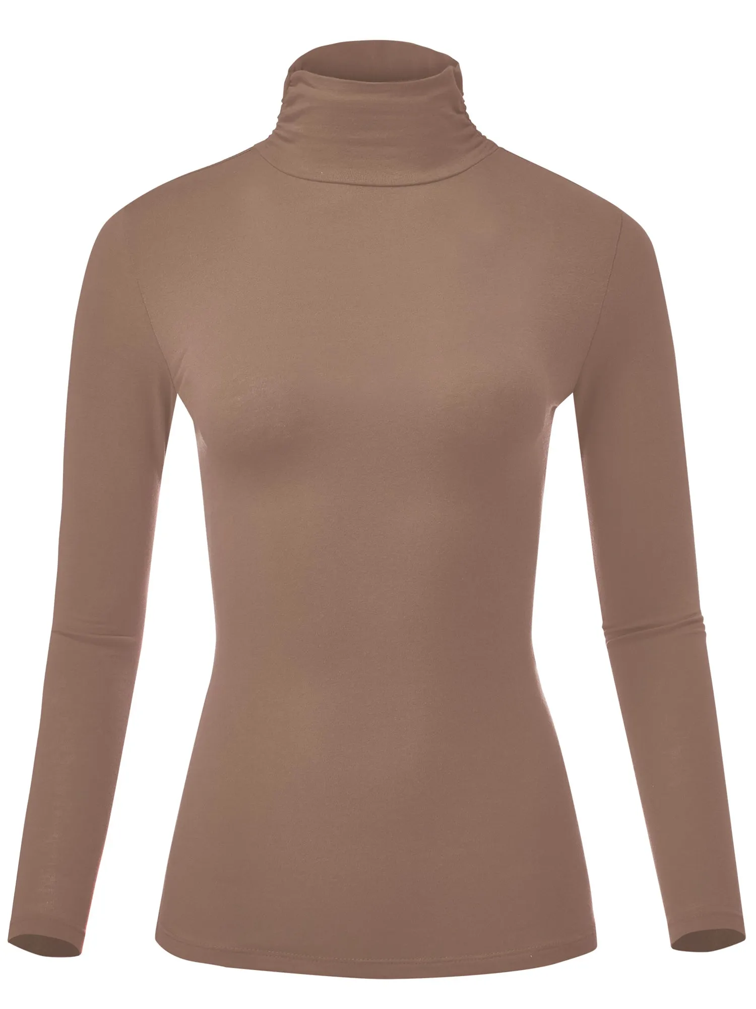 Women's Soft Long Sleeve Lightweight Turtleneck Top (FWT1129)