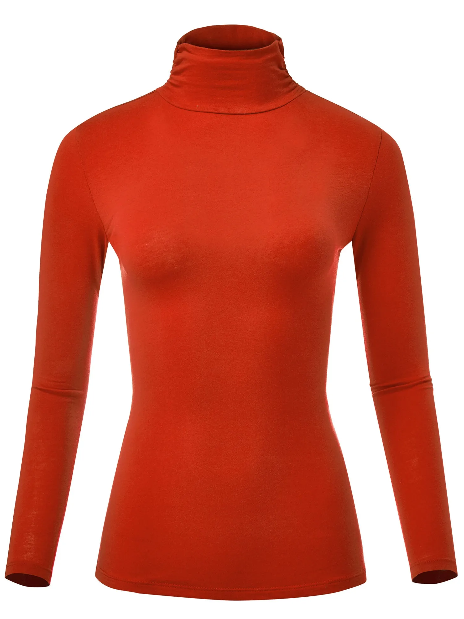 Women's Soft Long Sleeve Lightweight Turtleneck Top (FWT1129)