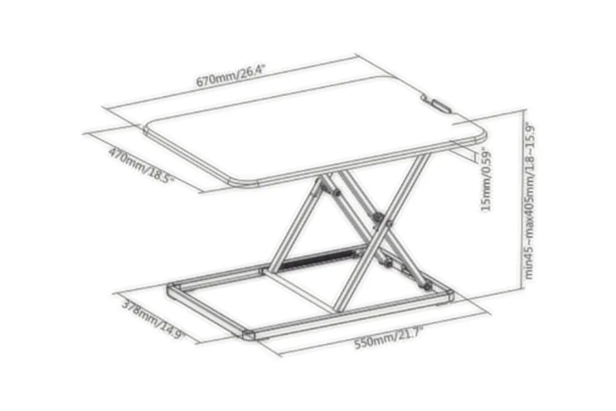 Work Proper 8: Ergonomic Sit-Stand Laptop Desk