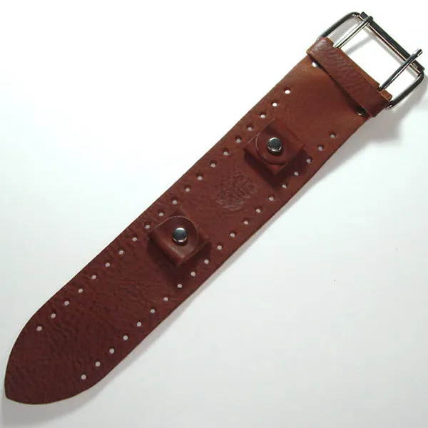 XL Basic Brown Leather Cuff Band BJB